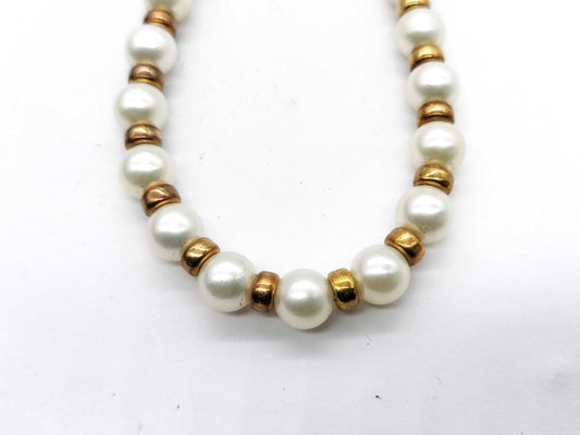 Pearl diameter: Approx. 7.1mm-7.4mm, K18/METAL, 26.8g, Necklace