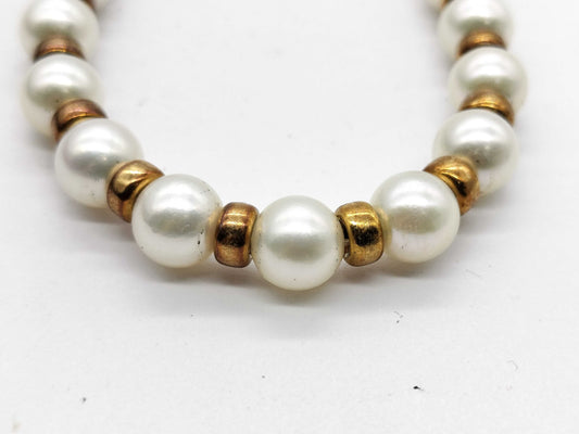 Pearl diameter: Approx. 7.1mm-7.4mm, K18/METAL, 26.8g, Necklace