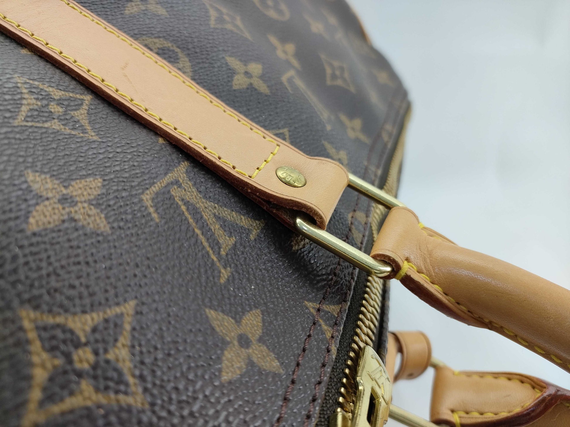 LOUIS VUITTON Monogram M41426 Keepall 50 Boston Bag with Padlock