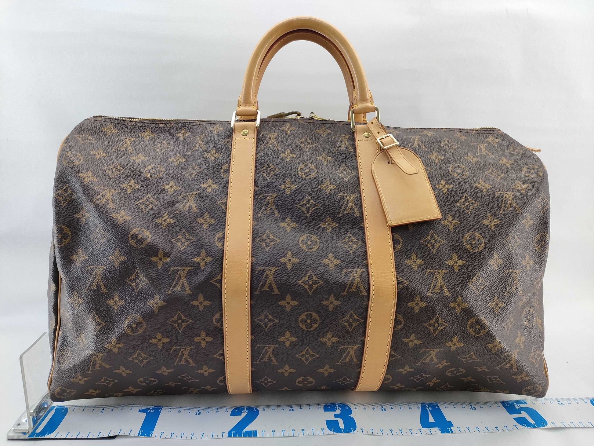 LOUIS VUITTON Monogram M41426 Keepall 50 Boston Bag with Padlock