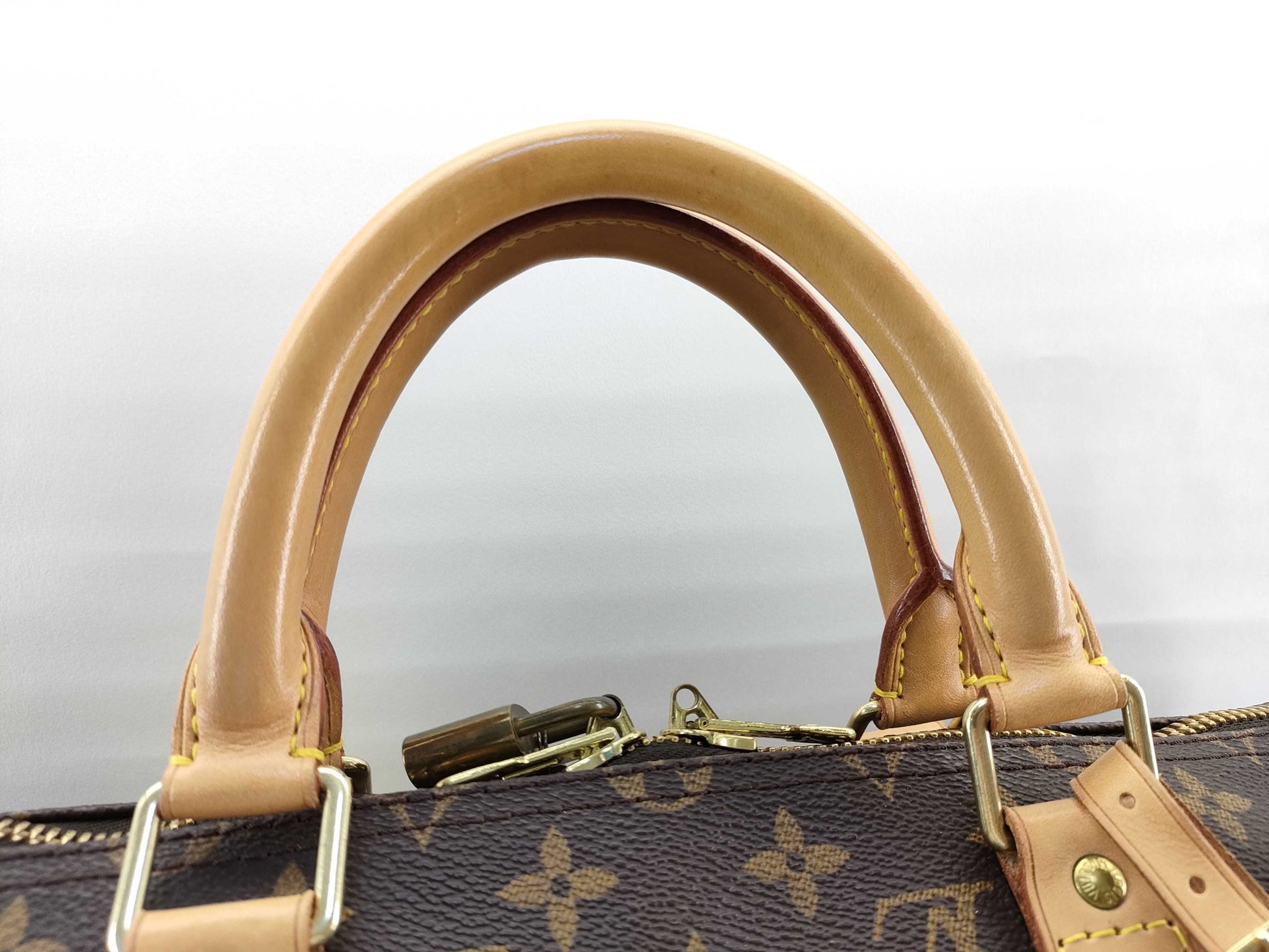 LOUIS VUITTON Monogram M41426 Keepall 50 Boston Bag with Padlock