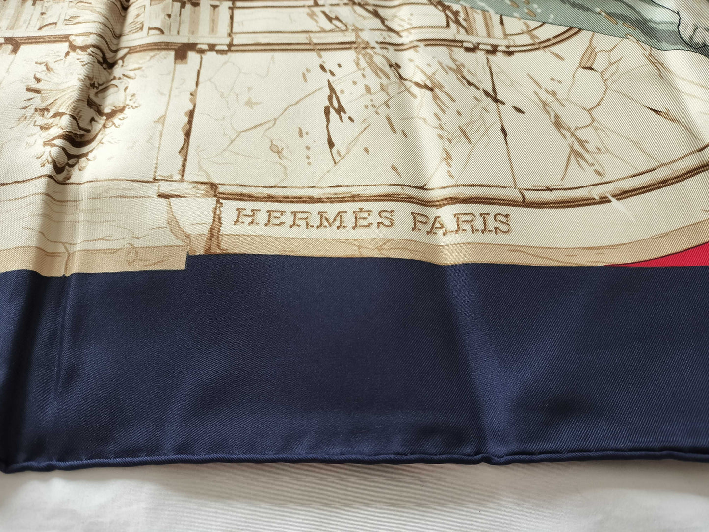 HERMES Carré 90 Bartholdi Fountain Scarf