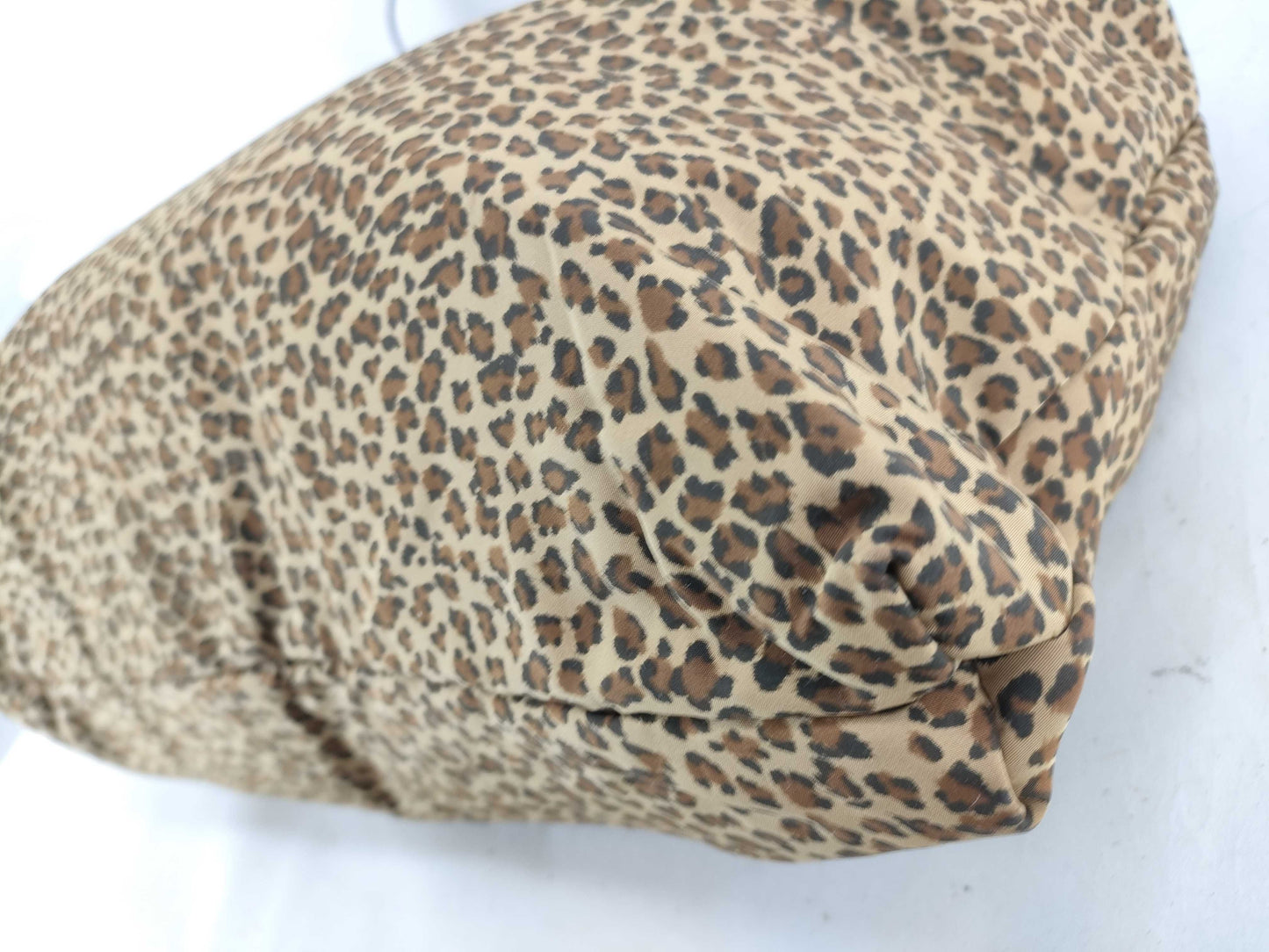 BOTTEGA VENETA Leopard Print Nylon Hand Tote Bag