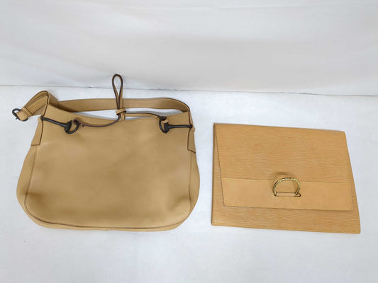 LOUIS VUITTON Epi Leather Clutch/Gucci Leather Shoulder Bag 204990