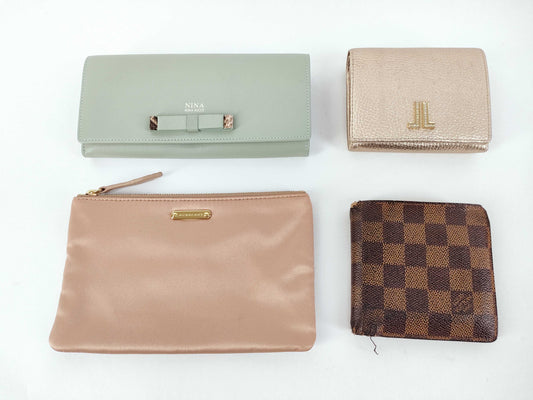 LOUIS VUITTON Damier Lanvin/Nina Ricci etc. 4-piece wallet set