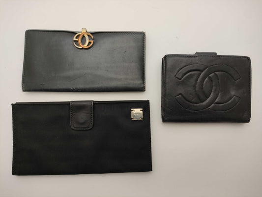 CHANEL Gucci/Fendi Leather Wallet Total of 3 Wallets