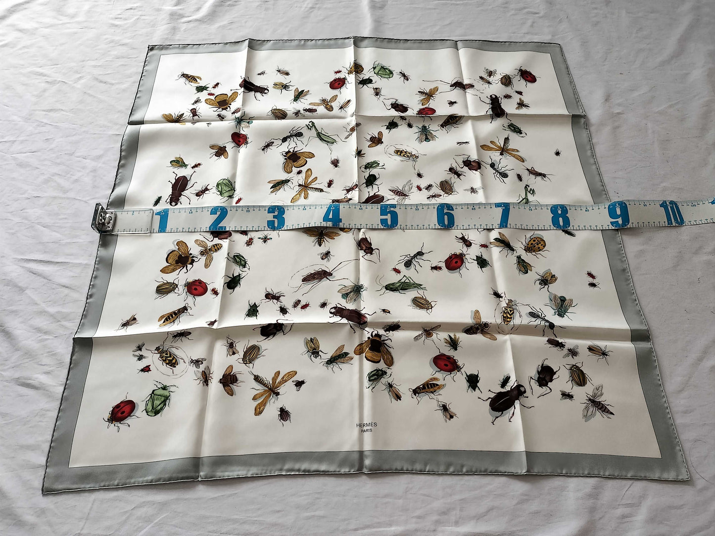 HERMES Carre Insect Print Scarf