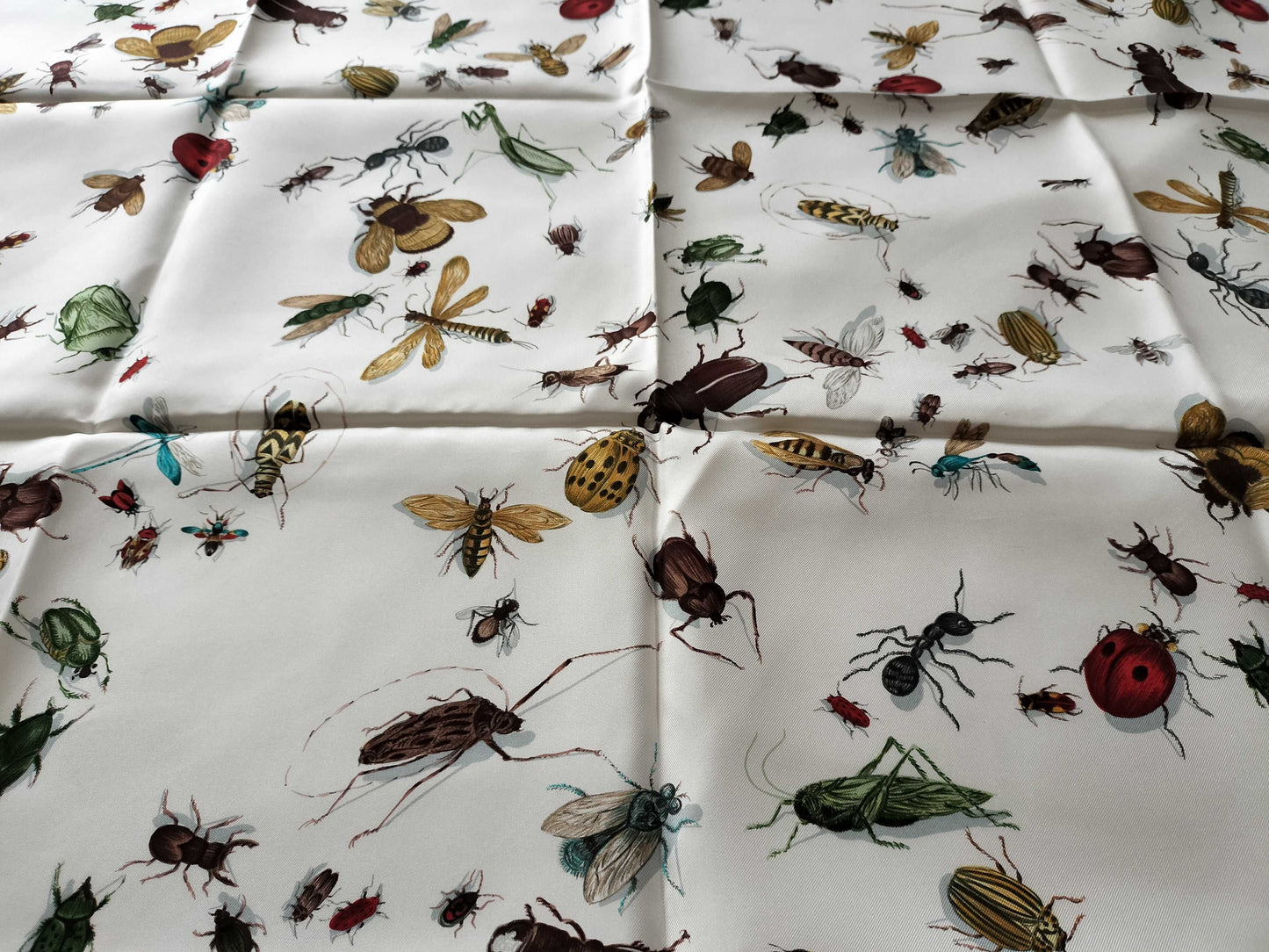 HERMES Carre Insect Print Scarf