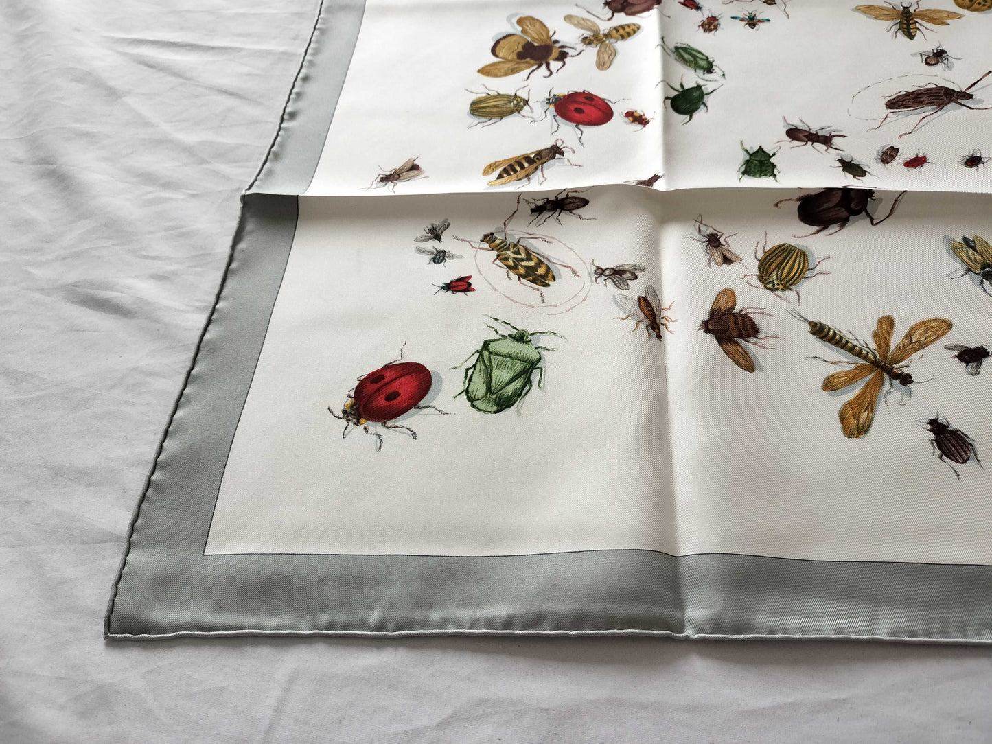HERMES Carre Insect Print Scarf