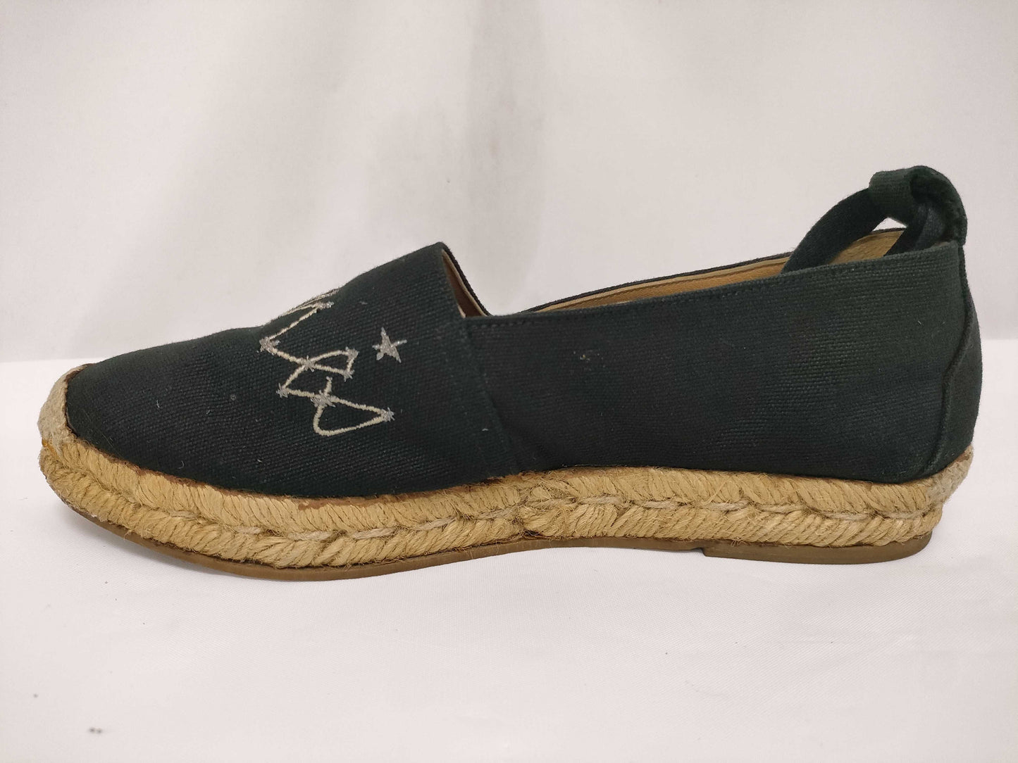 HERMES Espadrilles Lace-up Sandals with Hermes Logo Embroidery