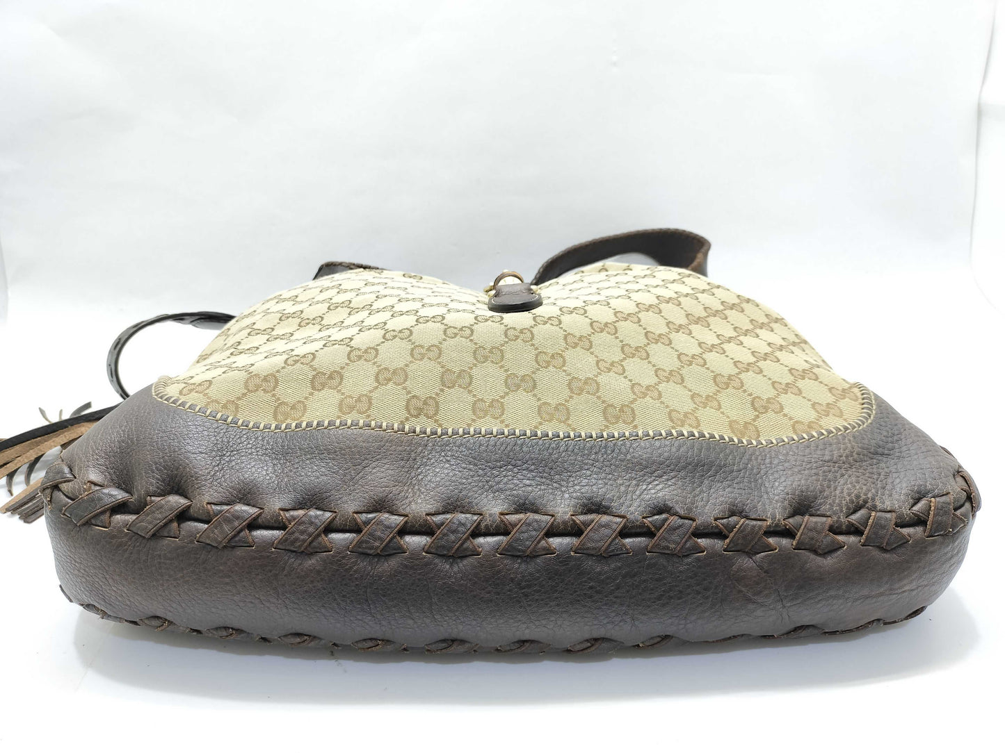 GUCCI GG Canvas New Jackie Fringe 2-Way Shoulder Bag