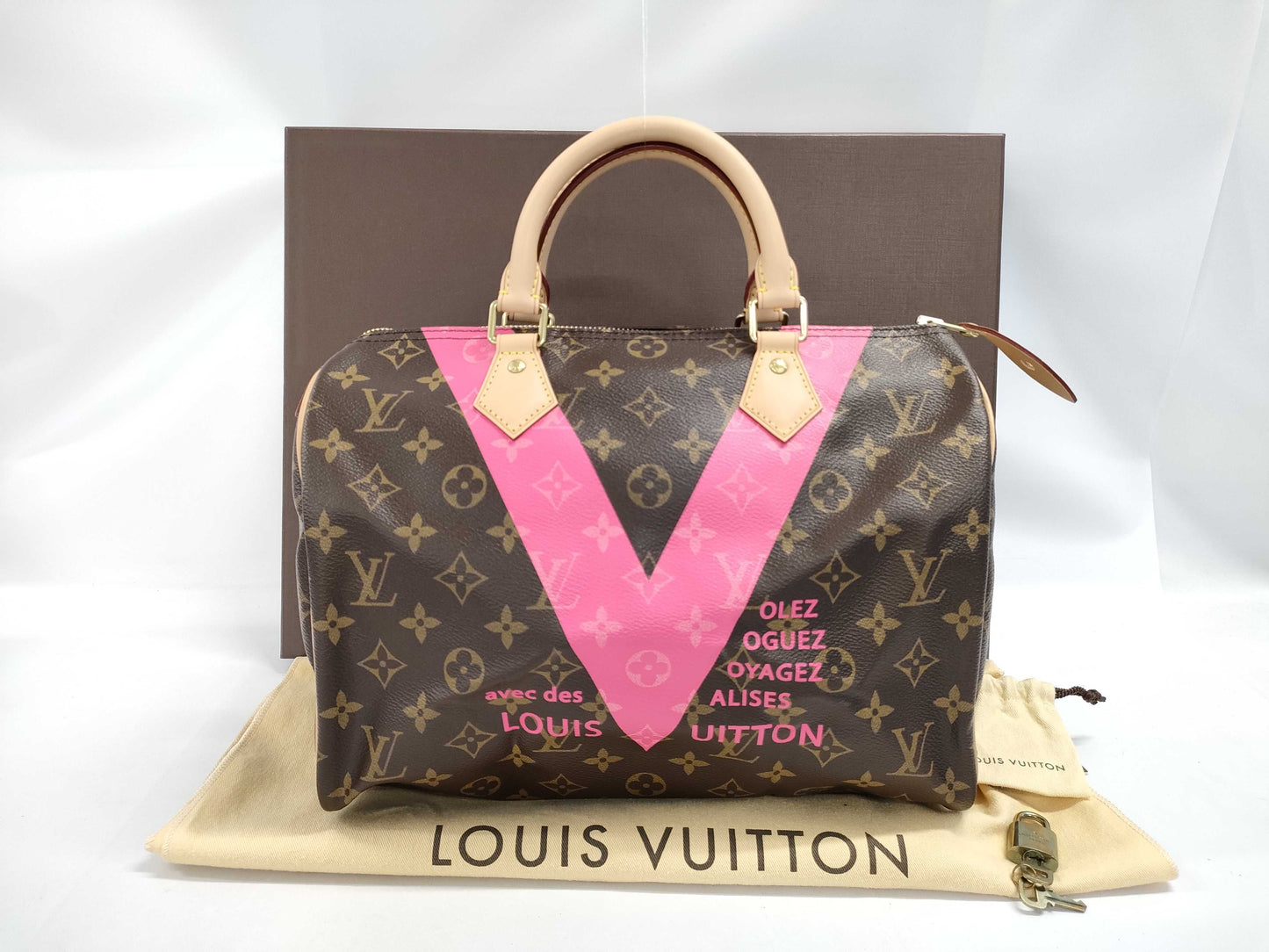 LOUIS VUITTON Monogram M41533/DU1105 V-Line Limited Edition Handbag