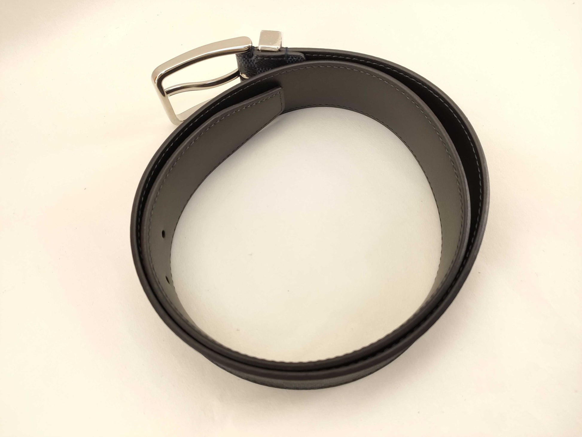 LOUIS VUITTON Damier Graphite Santur Belt M6067 Belt