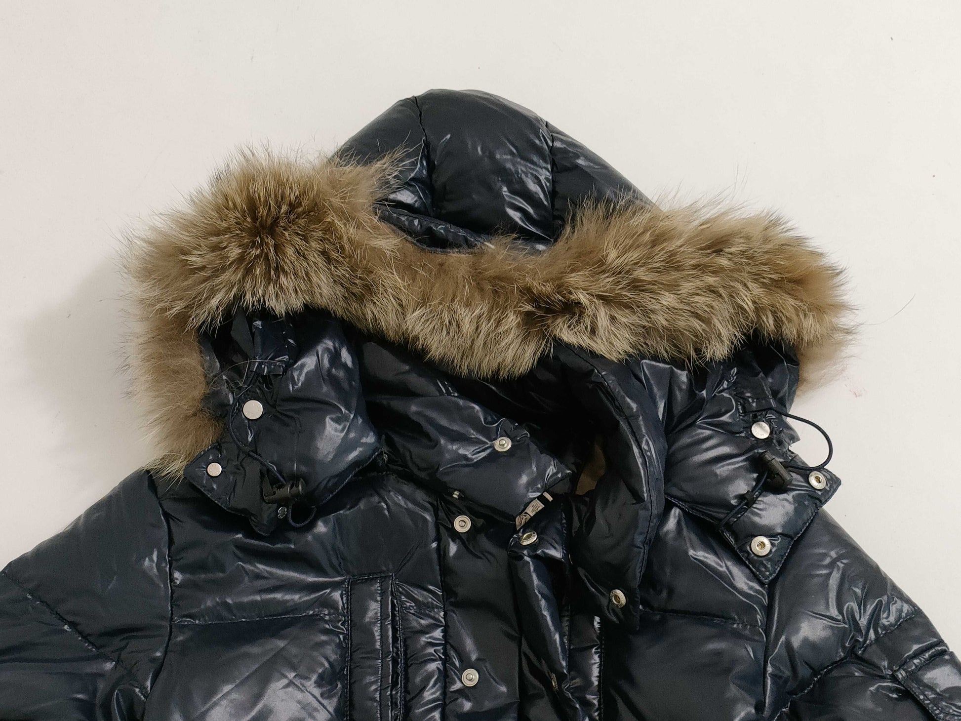 MONCLER down jacket with fur