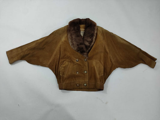 HERMES Pigskin Dolman Sleeve Leather Jacket Mouton Jacket