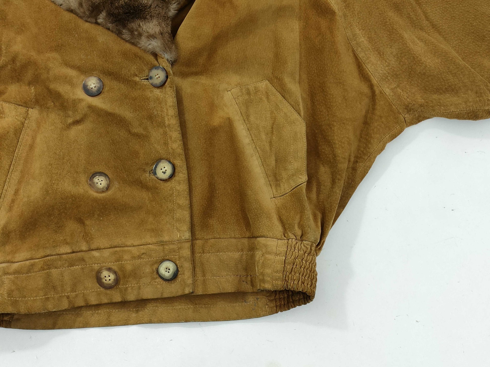 HERMES Pigskin Dolman Sleeve Leather Jacket Mouton Jacket