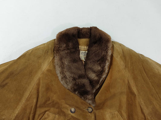 HERMES Pigskin Dolman Sleeve Leather Jacket Mouton Jacket