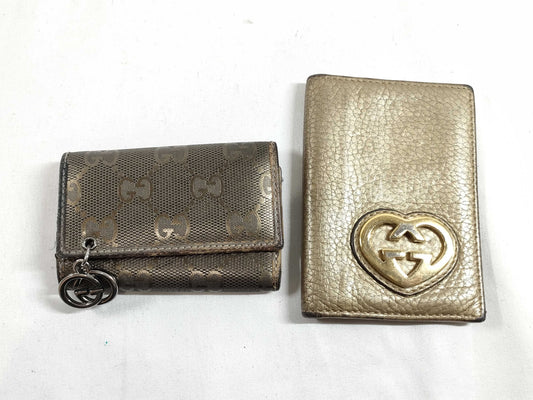 GUCCI 6-ring key ring/pass case set Key case/key holder