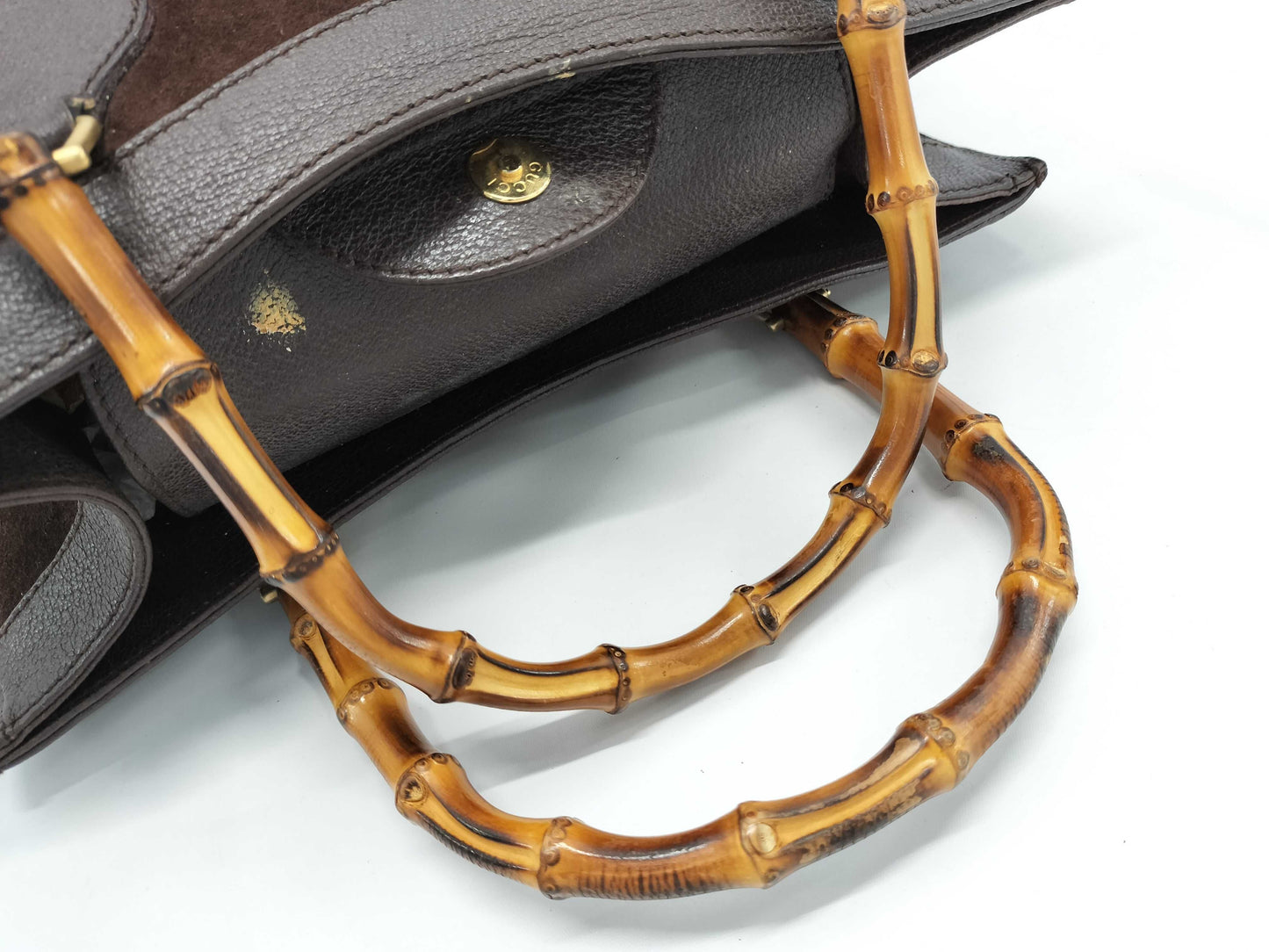 GUCCI Bamboo Tote Bag with Interior Deterioration