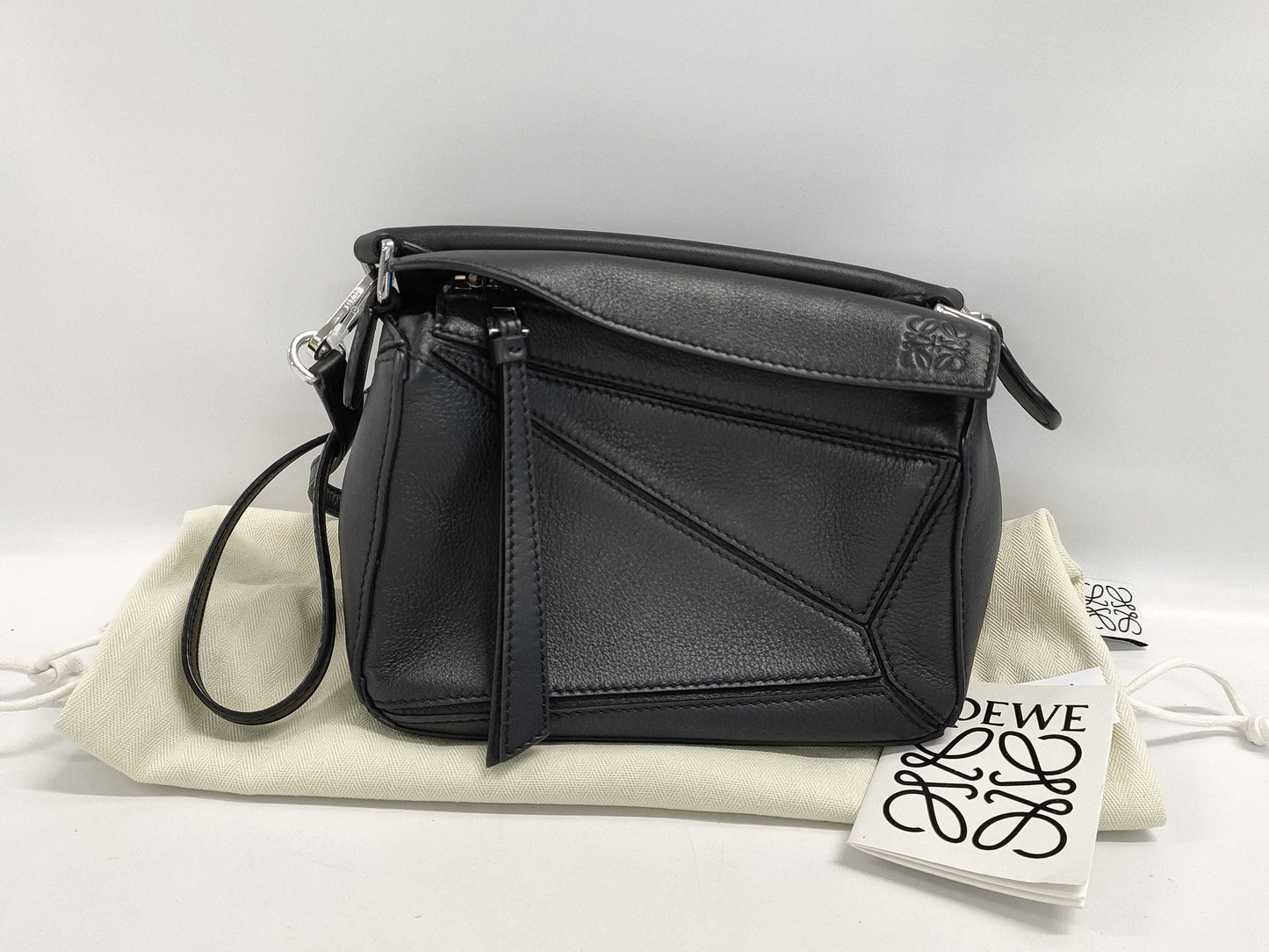 LOEWE Mini Puzzle 2-way Black Shoulder Bag
