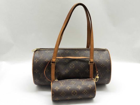 LOUIS VUITTON Monogram M51385 Papillon 30 Handbag with Pouch