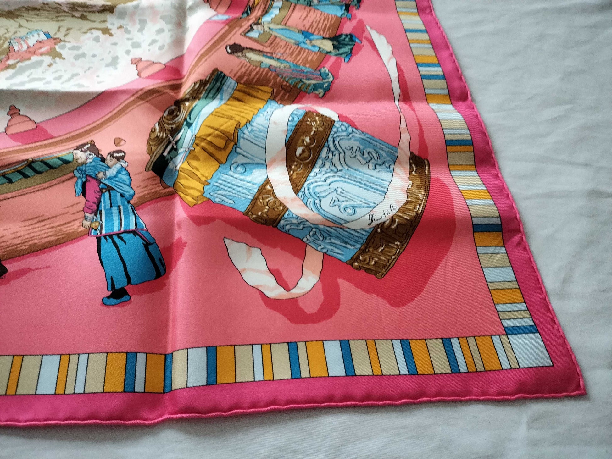 HERMES Carre Carre 90 Prayer in the Wind Scarf Scarf