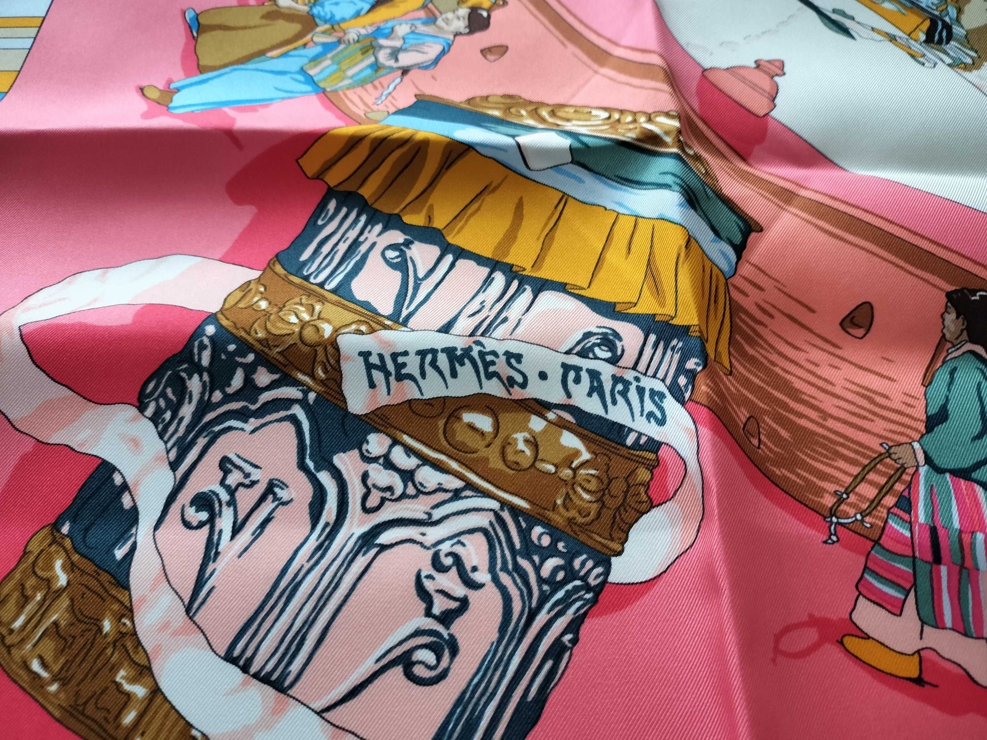 HERMES Carre Carre 90 Prayer in the Wind Scarf Scarf