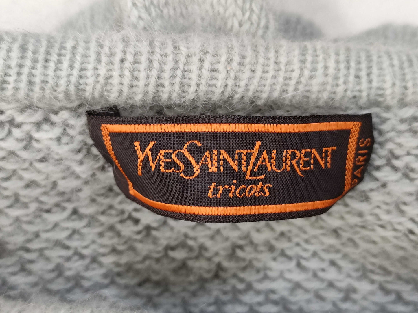 Yves Saint Laurent Patterned Long Sleeve Sweater Top
