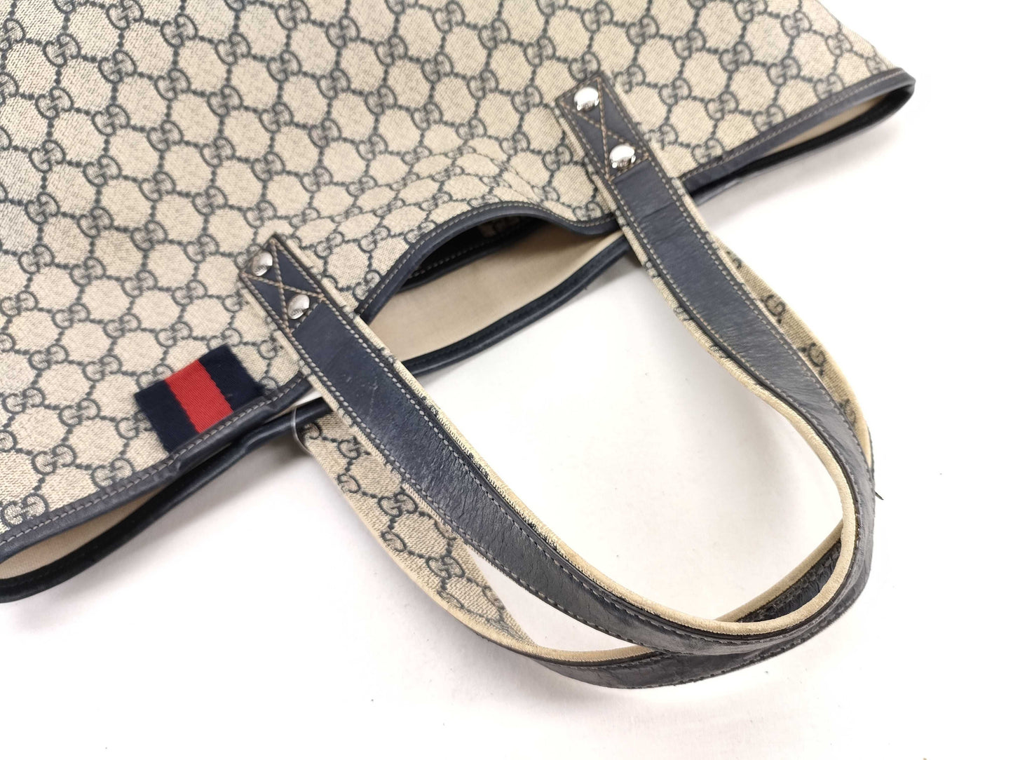 GUCCI GG Supreme 211134 Tote Bag GG Pattern Navy Tote Bag