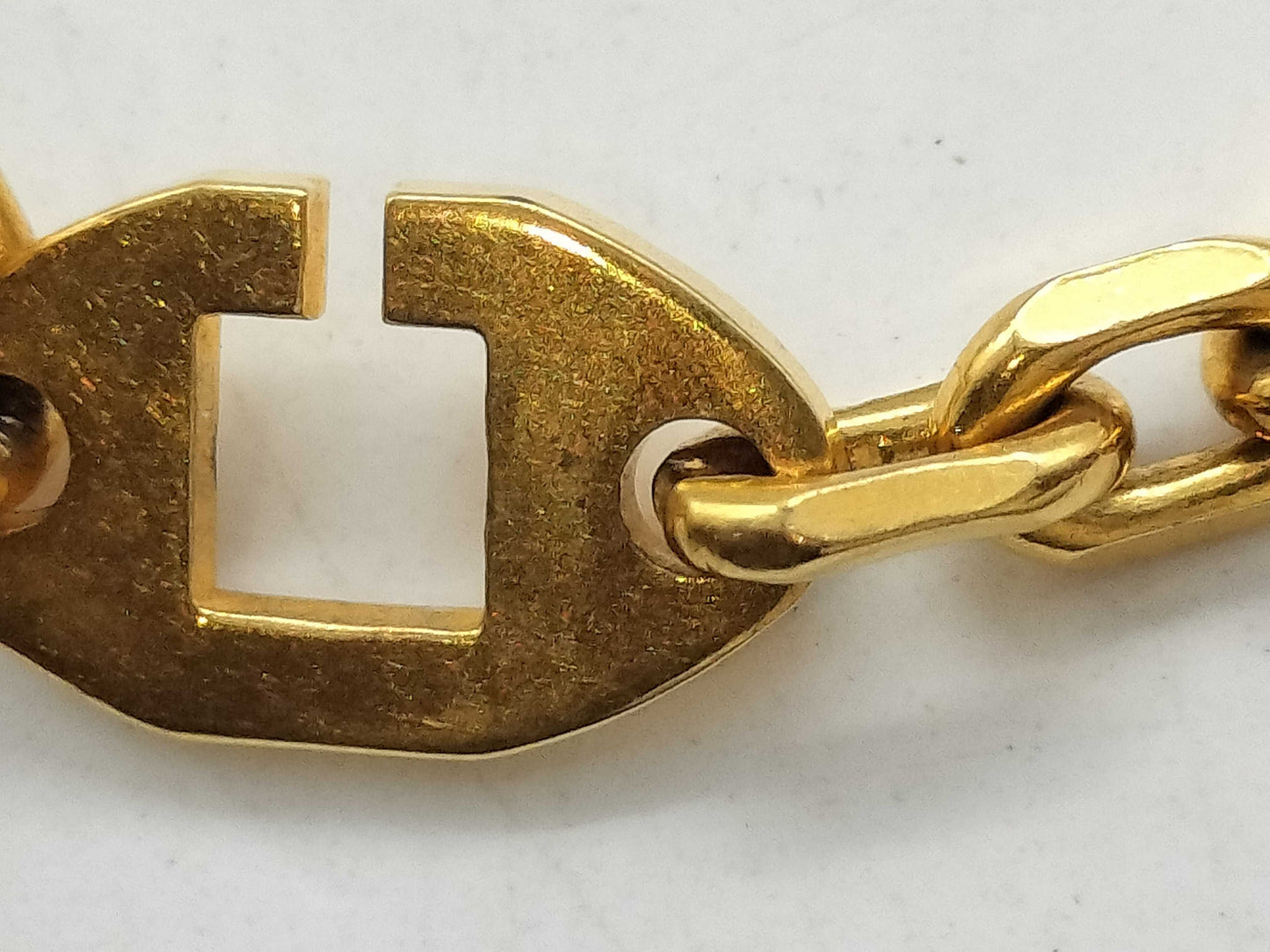 HERMES Glove Holder Gold Color Other Accessories