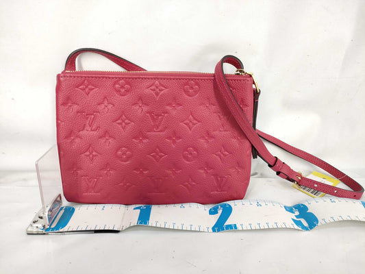 LOUIS VUITTON Monogram Empreinte Twice Monogram Empreinte Cerise Shoulder Bag