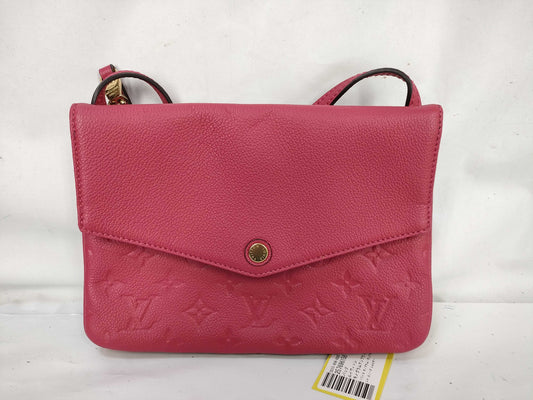 LOUIS VUITTON Monogram Empreinte Twice Monogram Empreinte Cerise Shoulder Bag