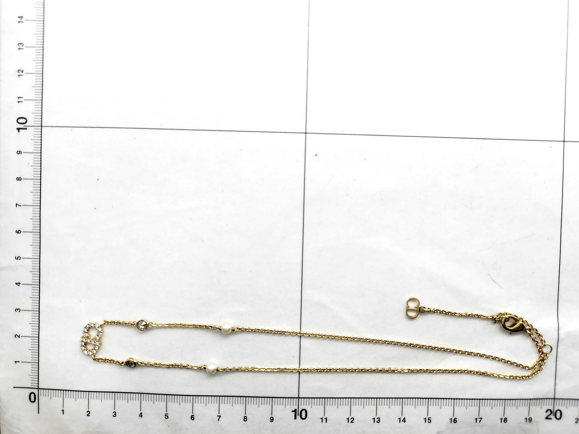 Dior logo necklace necklace