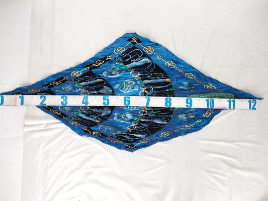 HERMES Carre Carre 90/Pleated/Cricketis Scarf
