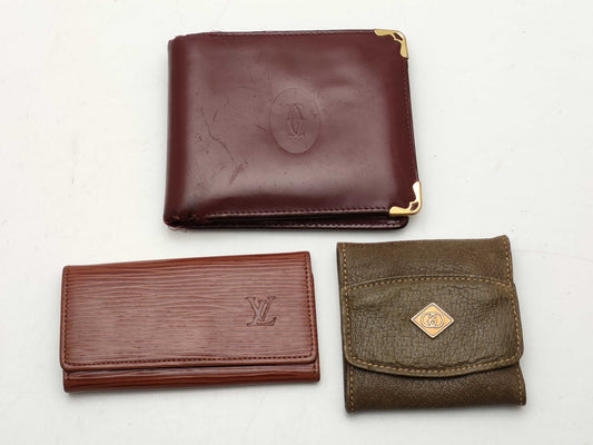 LOUIS VUITTON Cartier/Gucci Wallet & Key Case Accessory Set