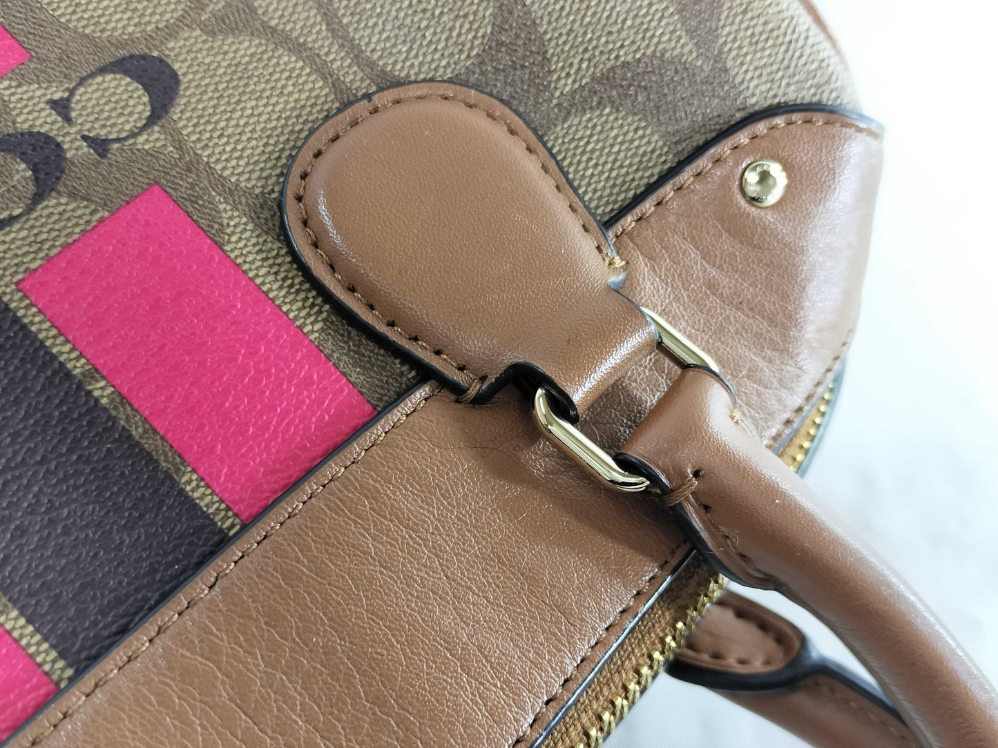 COACH Signature Bennett Boston Bag