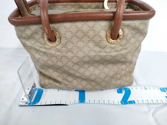 CELINE Canvas Handbag with GD Hardware