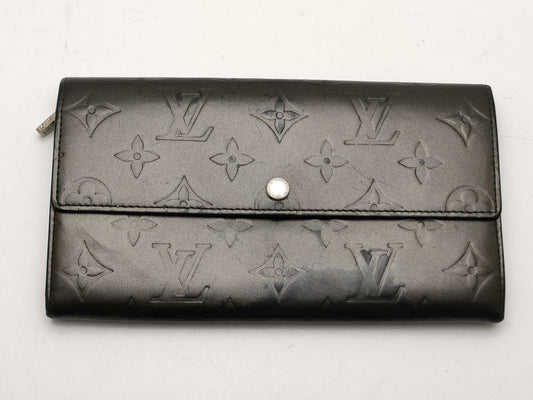 LOUIS VUITTON Monogram Matte Portefeuil Sara M65142 Wallet