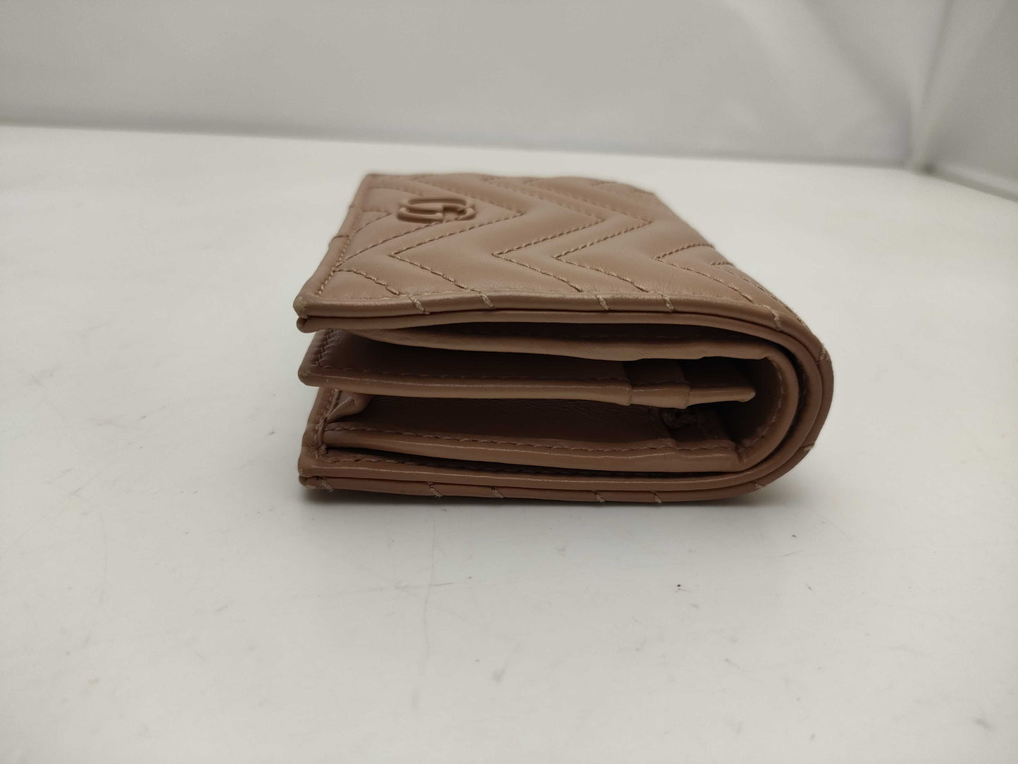 GUCCI 466492 Mini Wallet, Beige, with Scratches