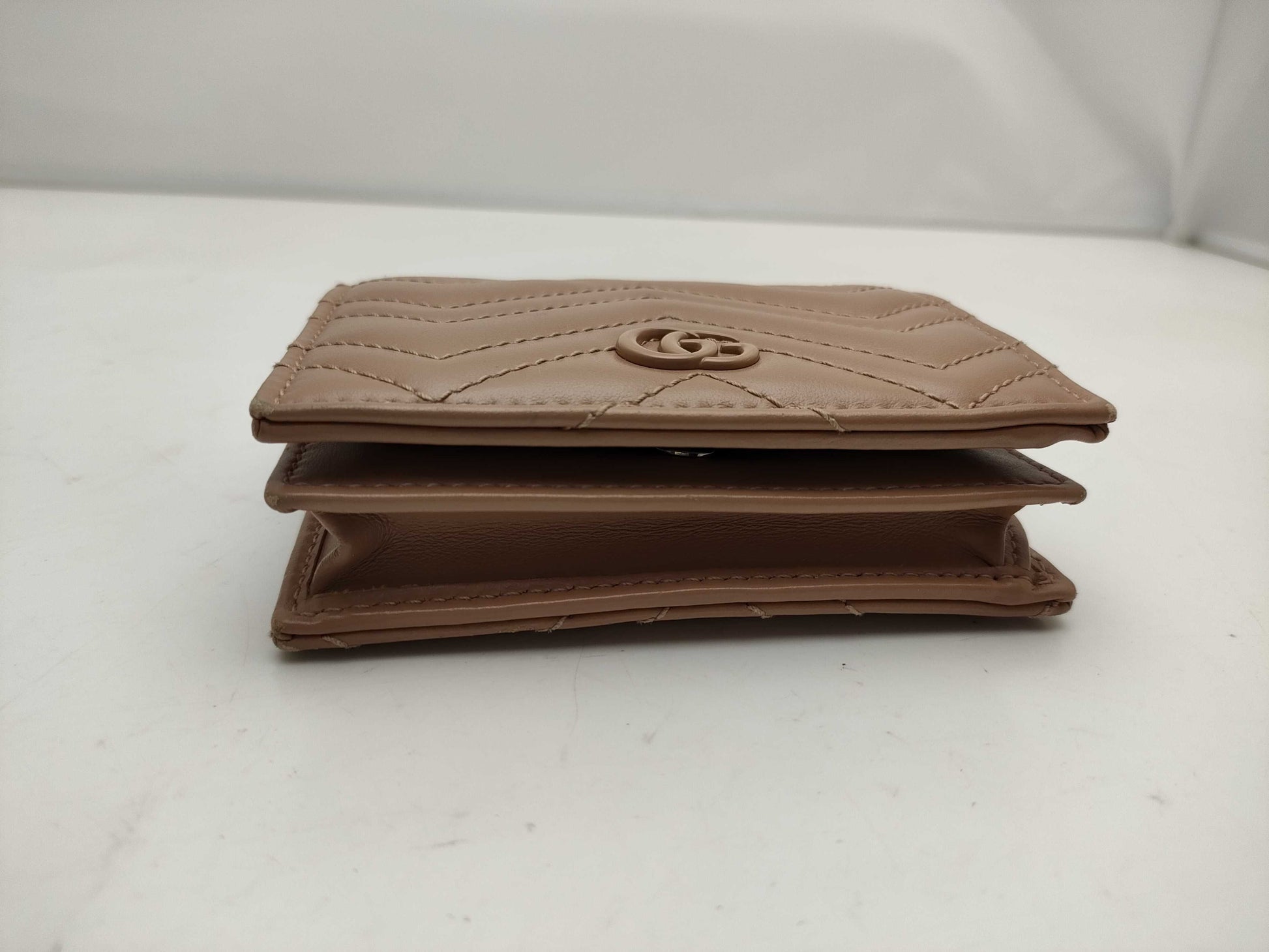 GUCCI 466492 Mini Wallet, Beige, with Scratches