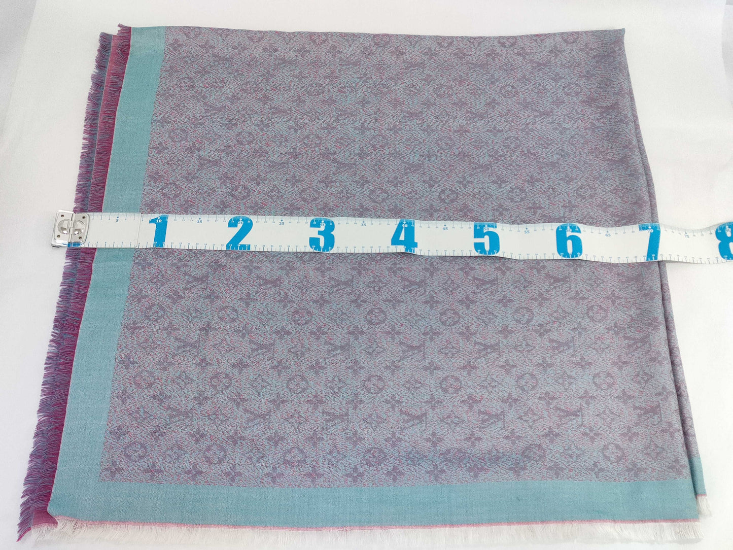LOUIS VUITTON Monogram Stole Silk and Wool Scarf
