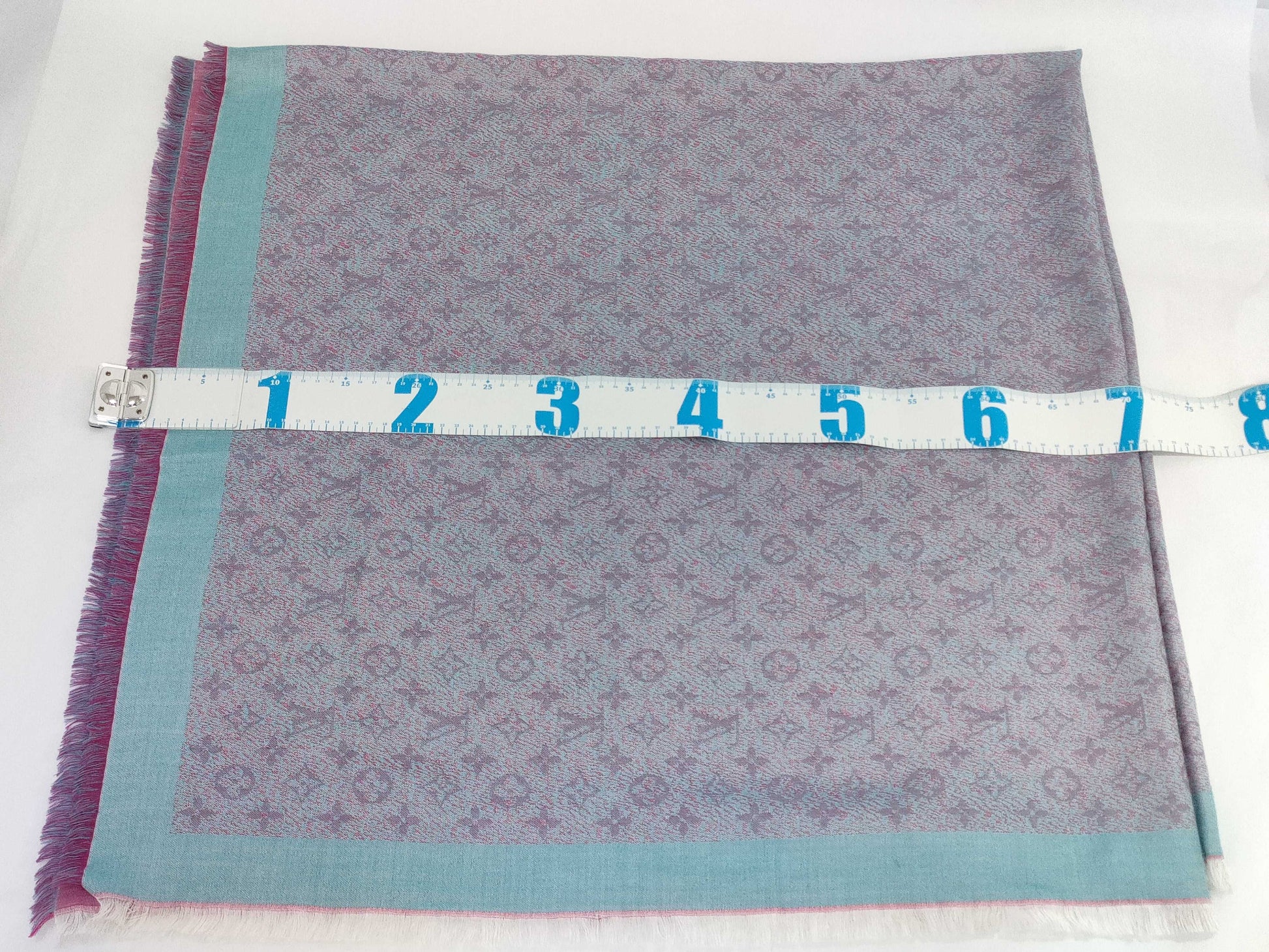 LOUIS VUITTON Monogram Stole Silk and Wool Scarf