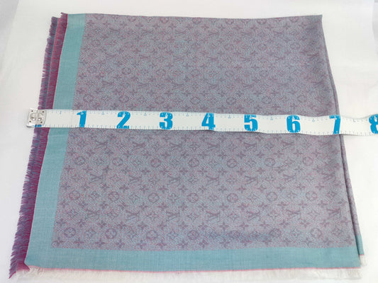 LOUIS VUITTON Monogram Stole Silk and Wool Scarf