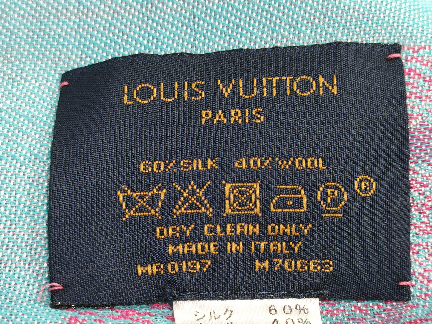 LOUIS VUITTON Monogram Stole Silk and Wool Scarf