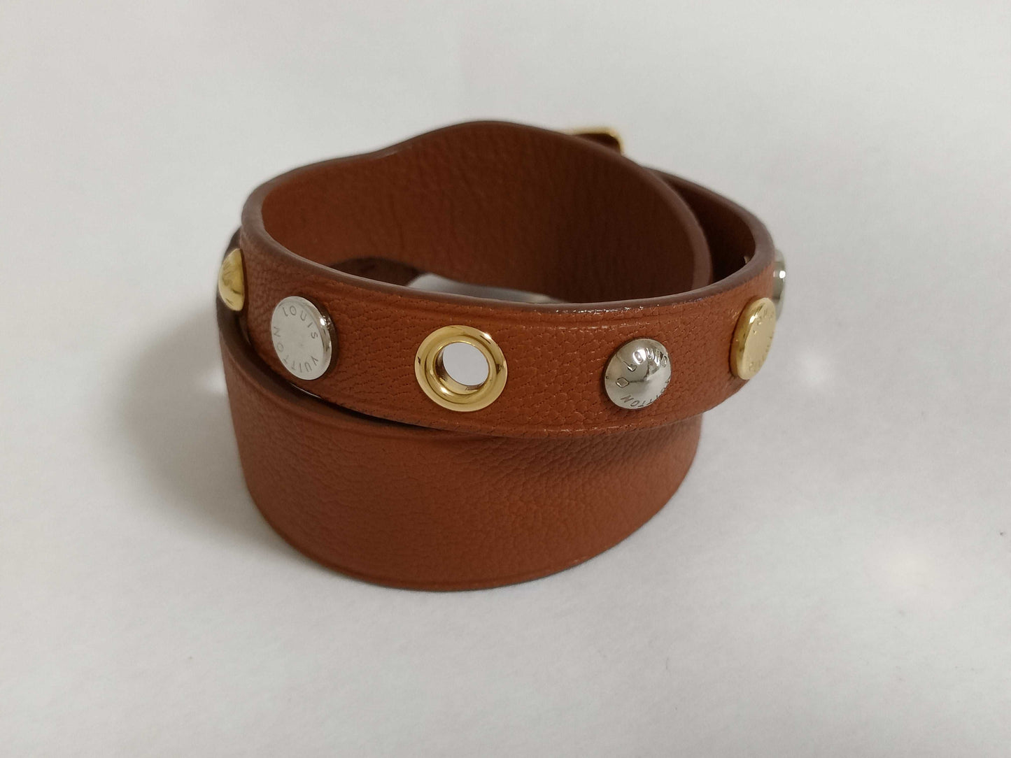 LOUIS VUITTON Leather Bracelet/Bangle Brassle Spike It Bracelet Bangle