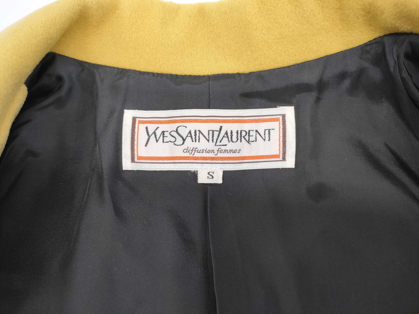 Yves Saint Laurent Long Coat Yellow Jacket