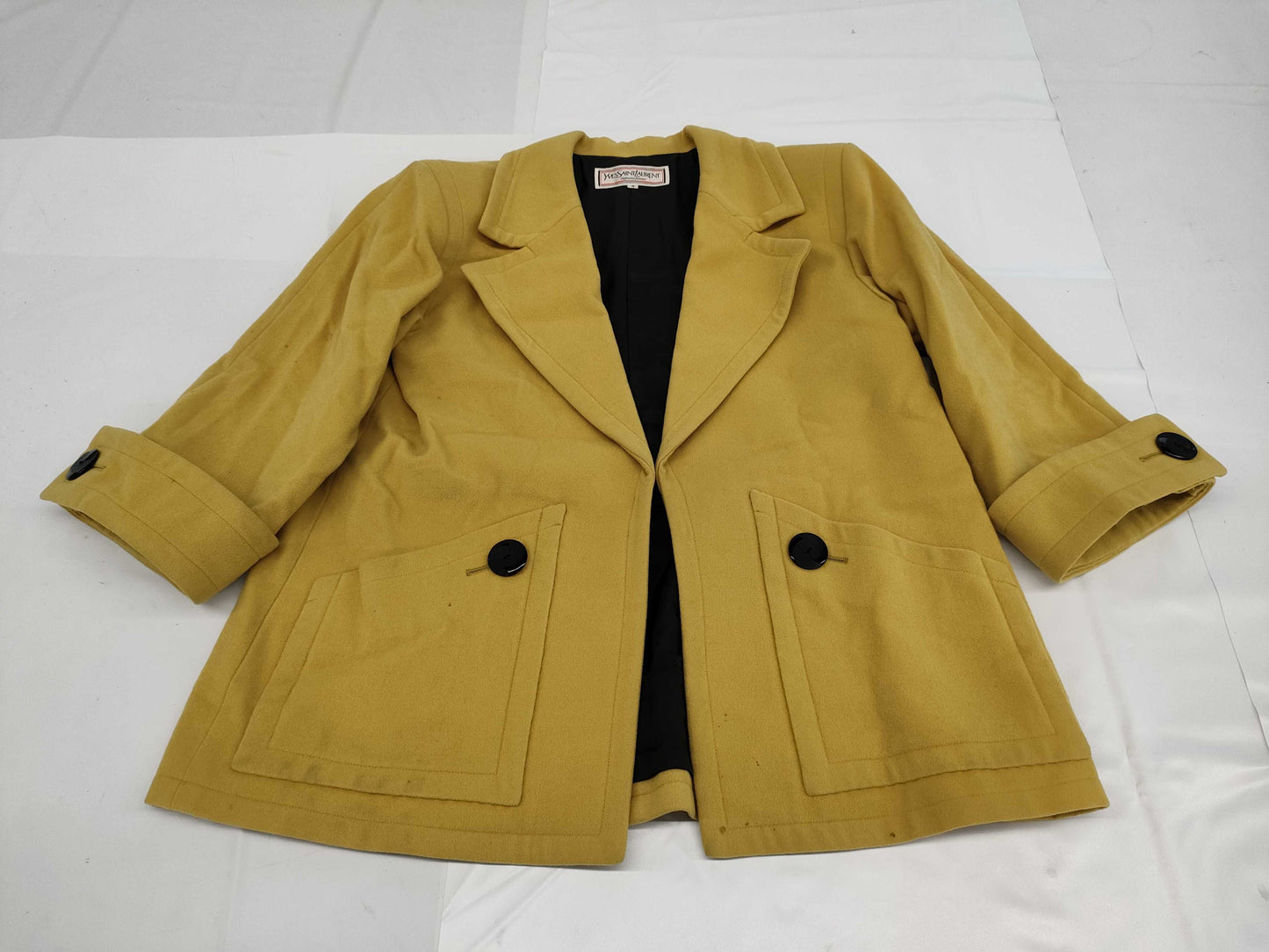Yves Saint Laurent Long Coat Yellow Jacket