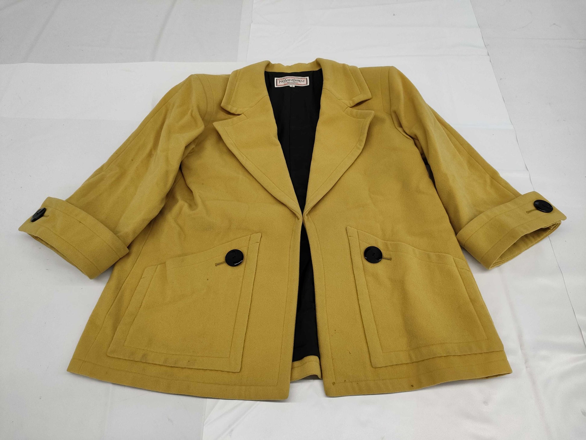 Yves Saint Laurent Long Coat Yellow Jacket