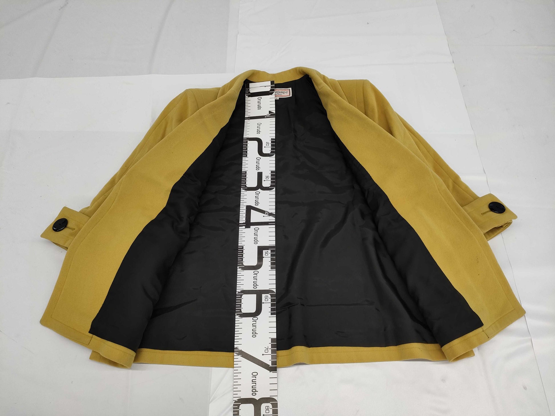 Yves Saint Laurent Long Coat Yellow Jacket