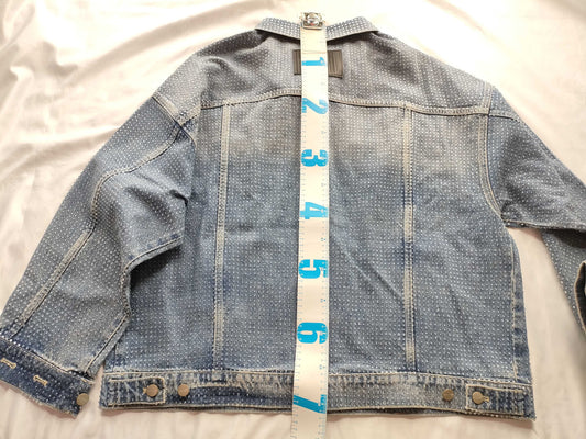 MARC JACOBS Crystal Denim Big Trucker Denim Jacket 2S4RJC0 Jacket